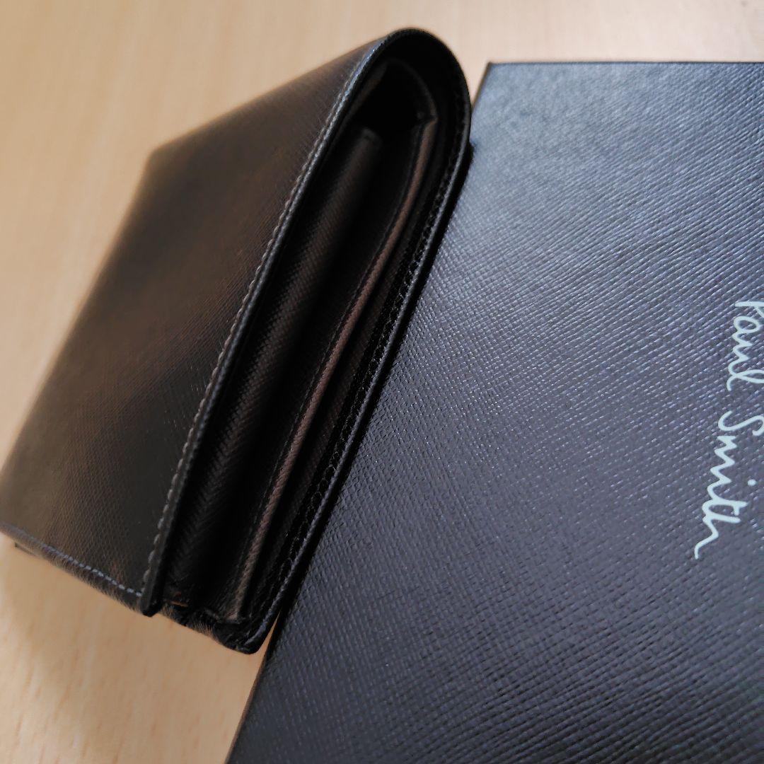 172. Paul Smith ブラック 二つ折り財布 箱付き