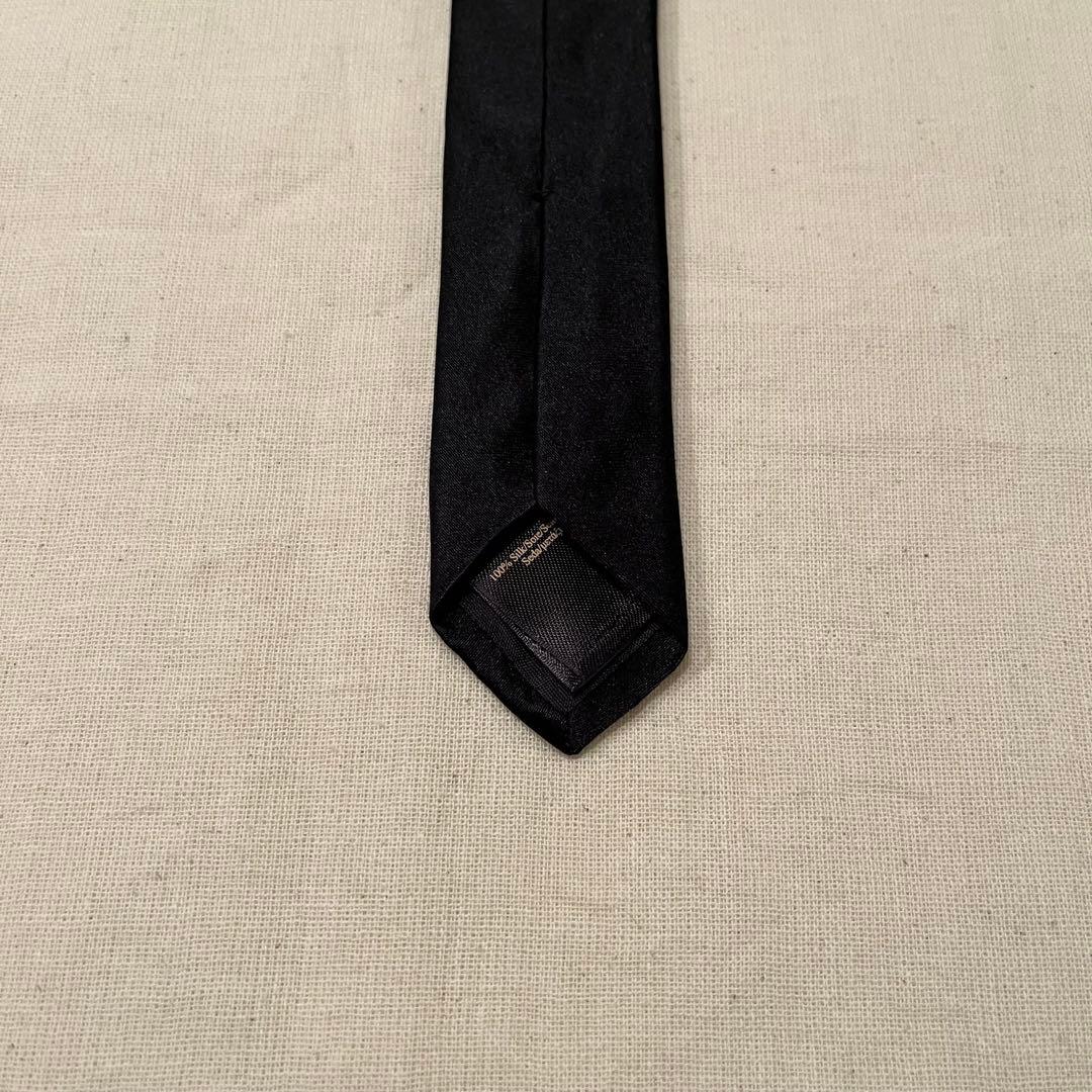 【超レア◆ソリッドブラック◆未使用級】ブルックスブラザーズ ネクタイ黒◆USA製