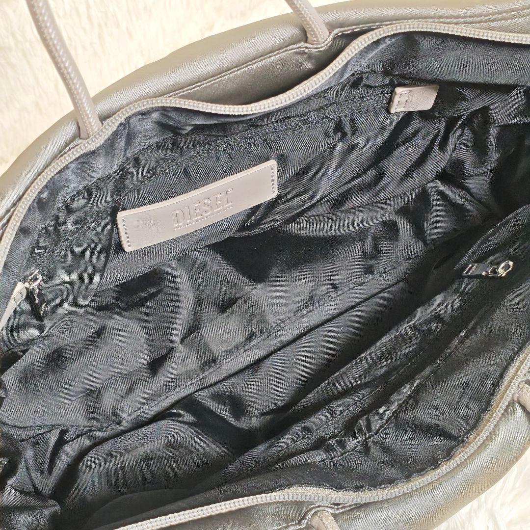 極美品✨DIESEL ナイロン トートバッグ グレー 2wayショルダー A4可