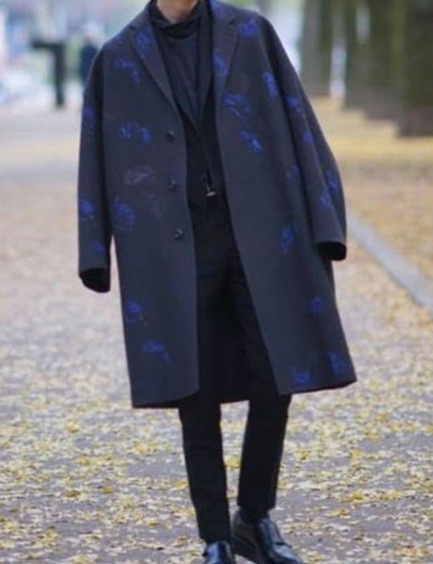 未使用　ラッドミュージシャン薔薇柄　チェスターコート 芸能人着