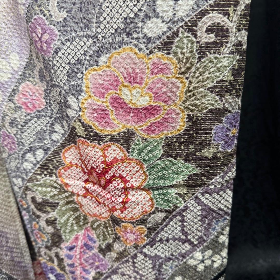 総絞り　本絞り　熨斗　友禅　金彩　白地　ガード加工　フルセット　振袖　振り袖