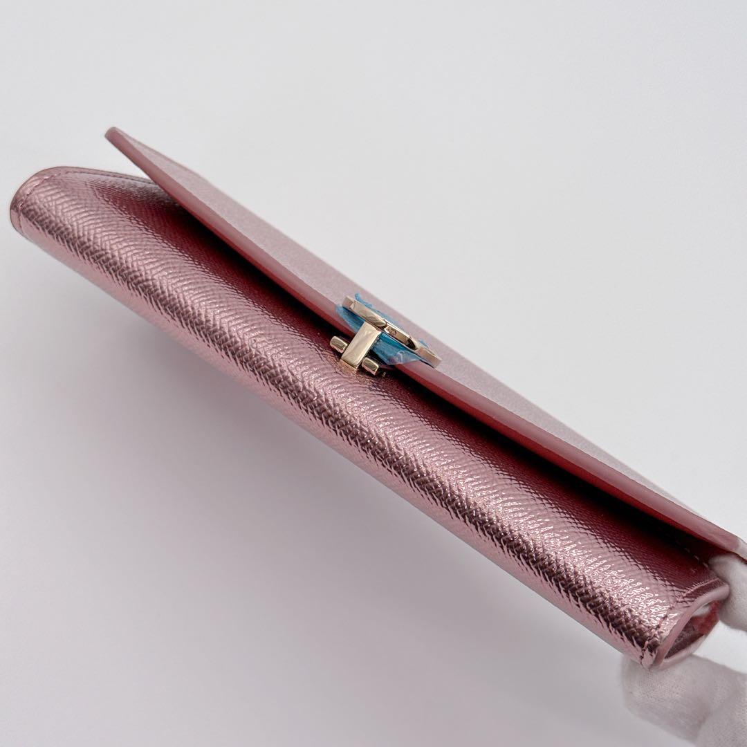 未使用✨ BVLGARI ブルガリ ロゴクリップ ローズゴールド 長財布