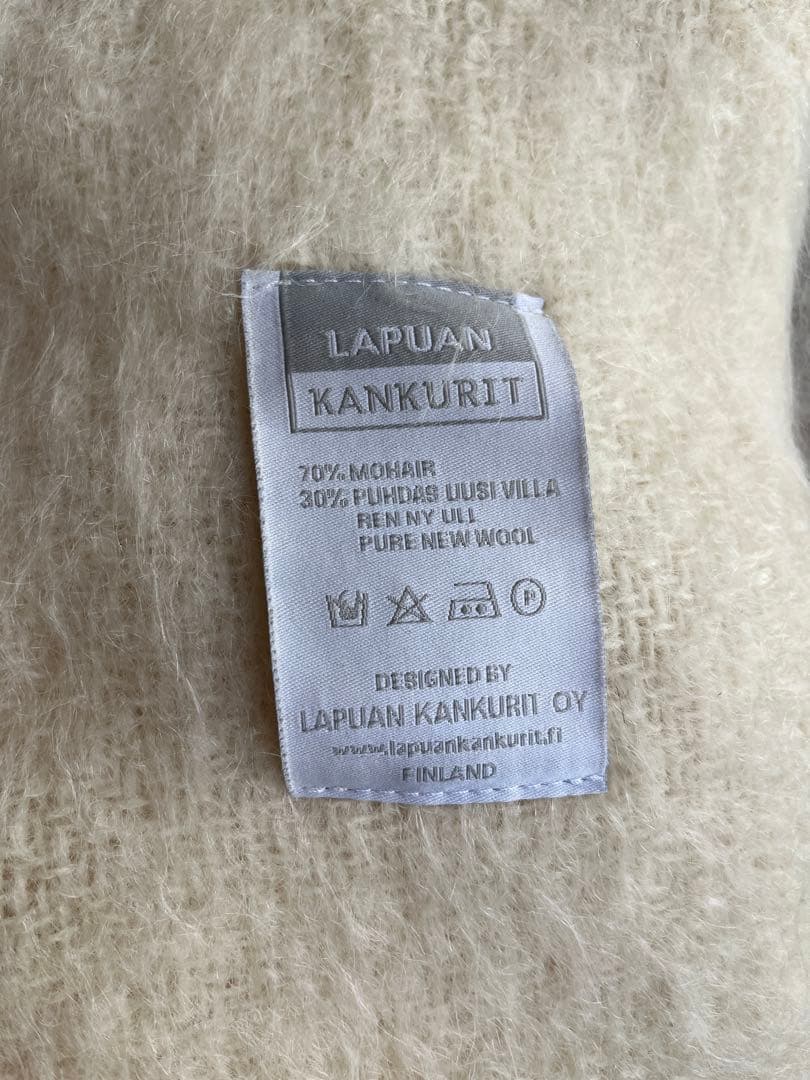 サ*ラ様 LAPUAN KANKURIT モヘアブランケット アイボリー