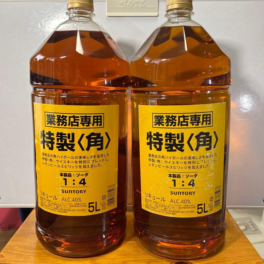 未開栓　 サントリー 角 5L ペット 業務店専用 40％ ２本セット