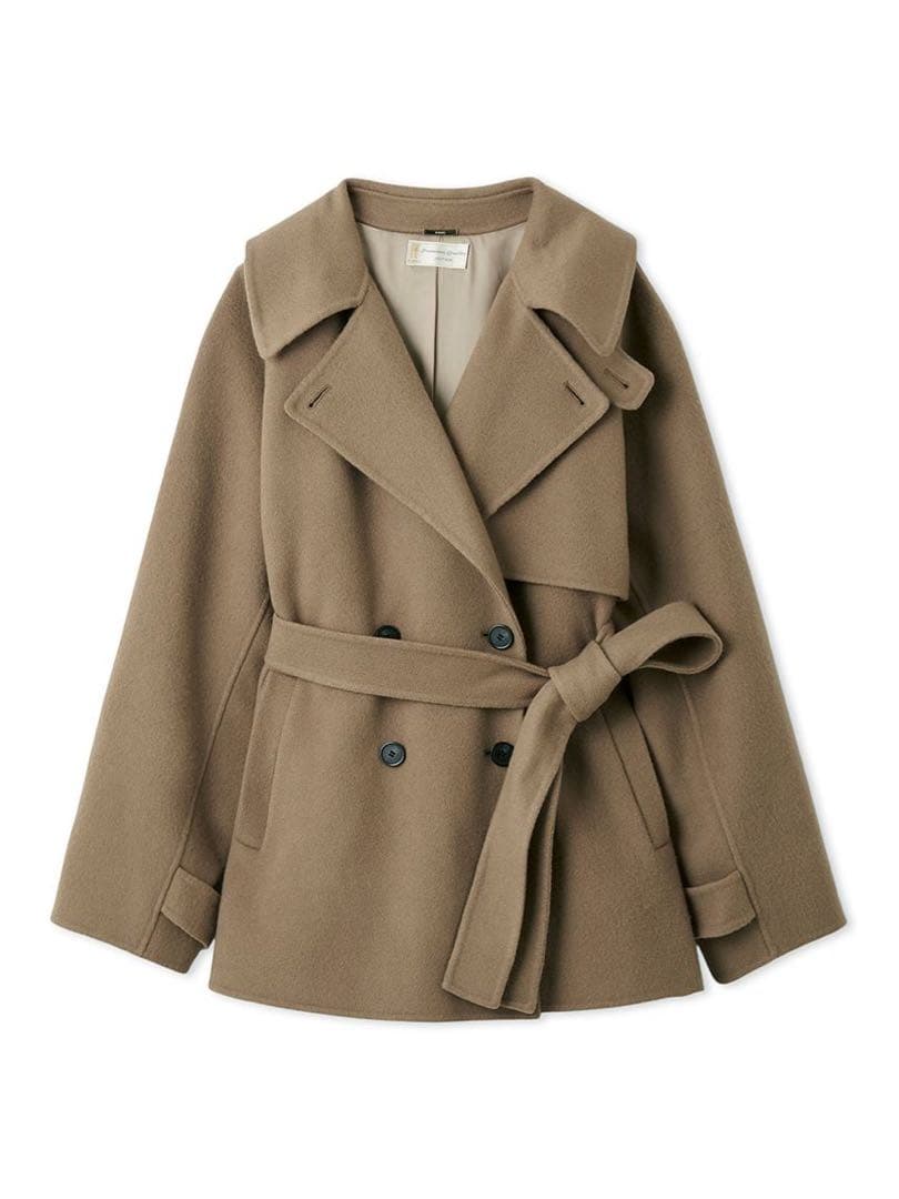 SNIDEL スナイデル スカーフ付きウールミドルコート