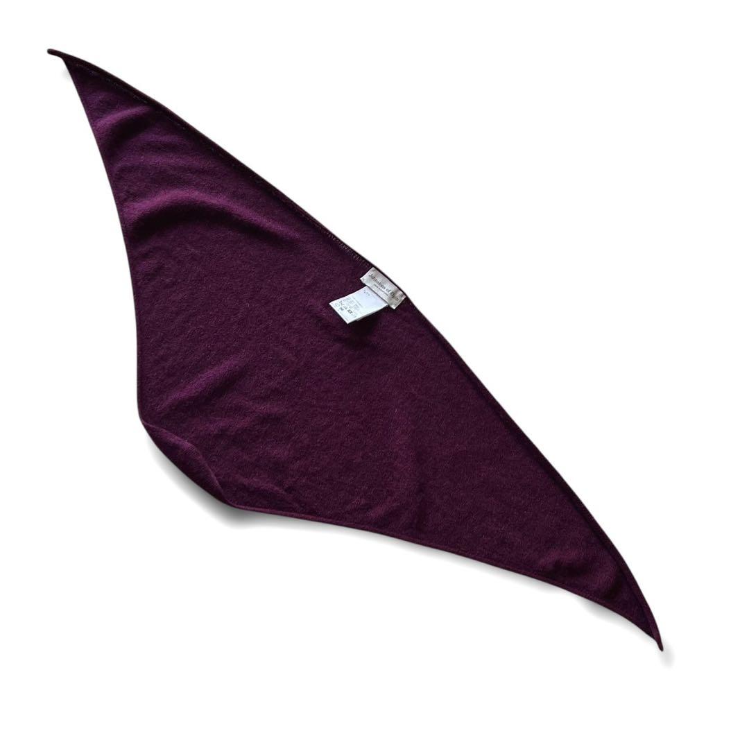 【美品】Johnstons/トライアングルマフラー/カシミア100%