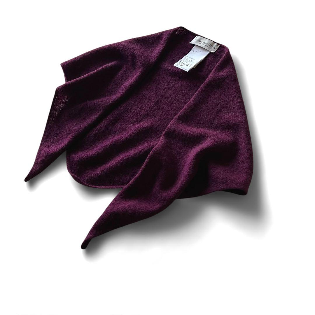 【美品】Johnstons/トライアングルマフラー/カシミア100%