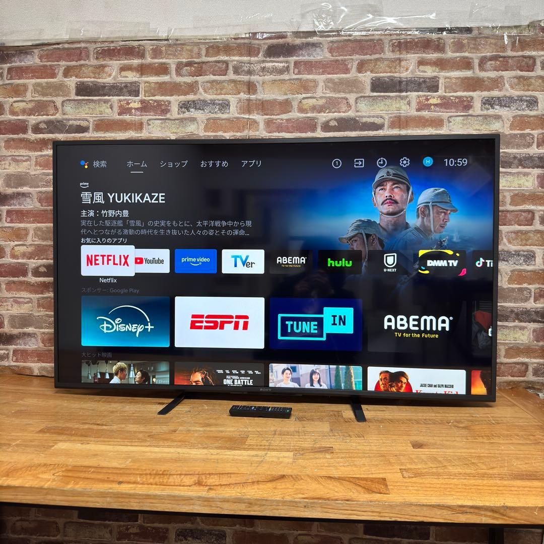SONY 55V型 4K チューナーレス 液晶テレビ BRAVIA 動画アプリ○