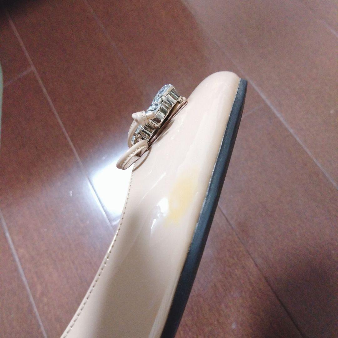 miu miu ビジュー フラットシューズ　バレエシューズ　37.5