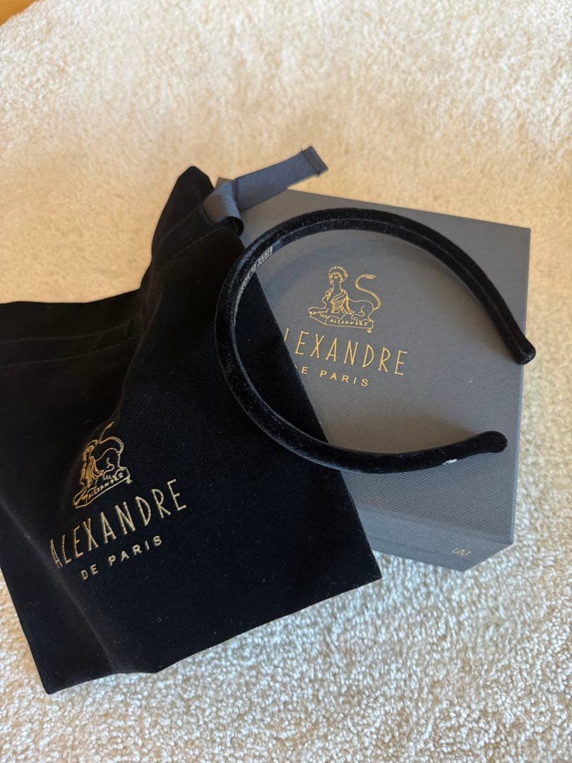 ALEXANDRE DE PARIS ブラックヘアバンド