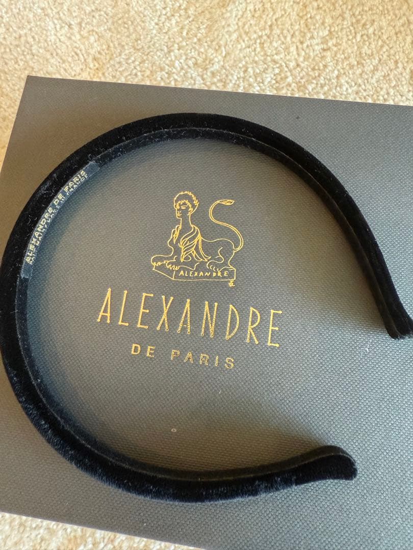 ALEXANDRE DE PARIS ブラックヘアバンド