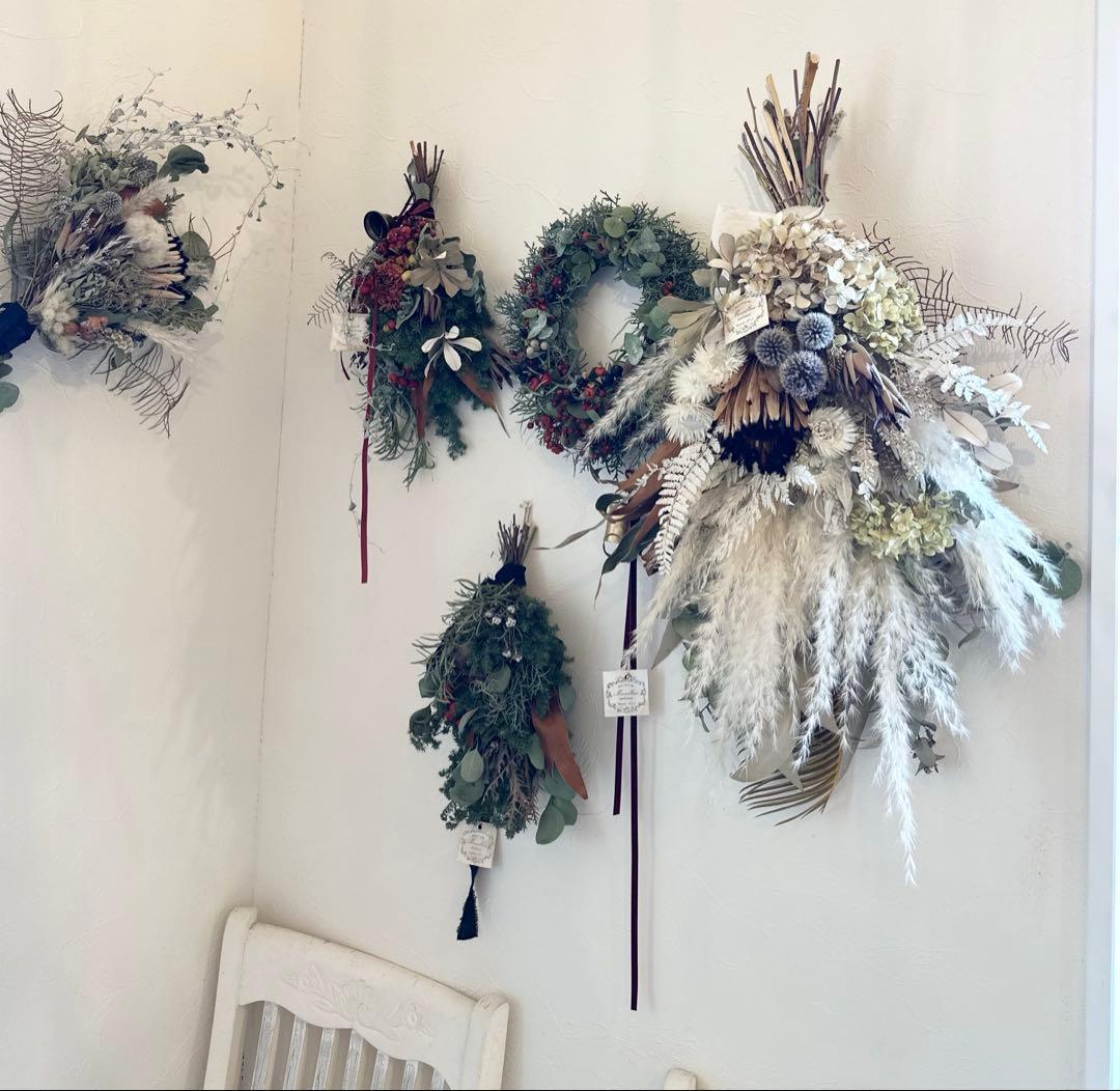 ＊プロテアとパンパスグラスのアンティークスワッグ＊　73㌢　ネイティブフラワー