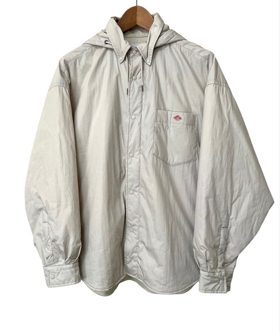ダントン　インサレーション　フードシャツジャケット　アイボリー　36