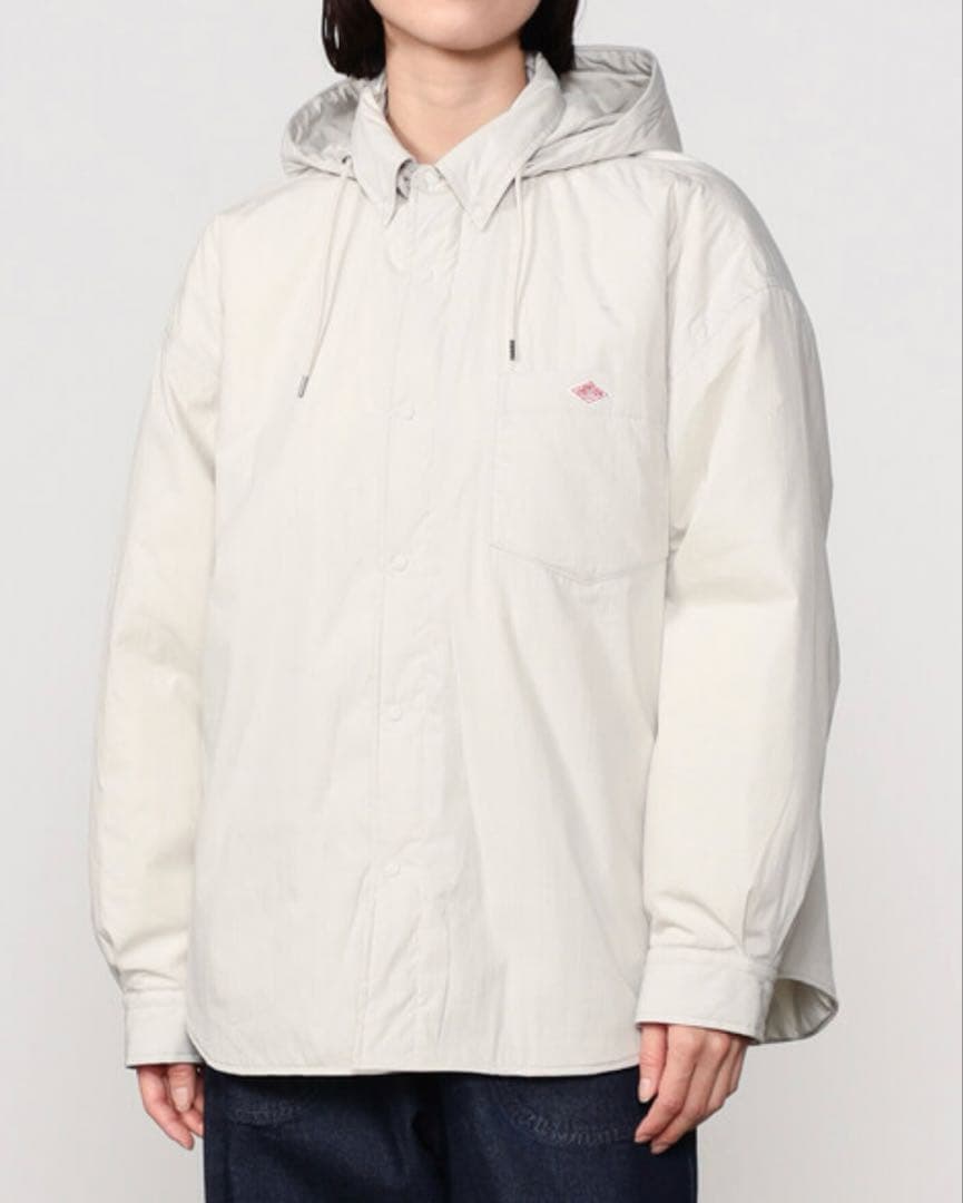 ダントン　インサレーション　フードシャツジャケット　アイボリー　36