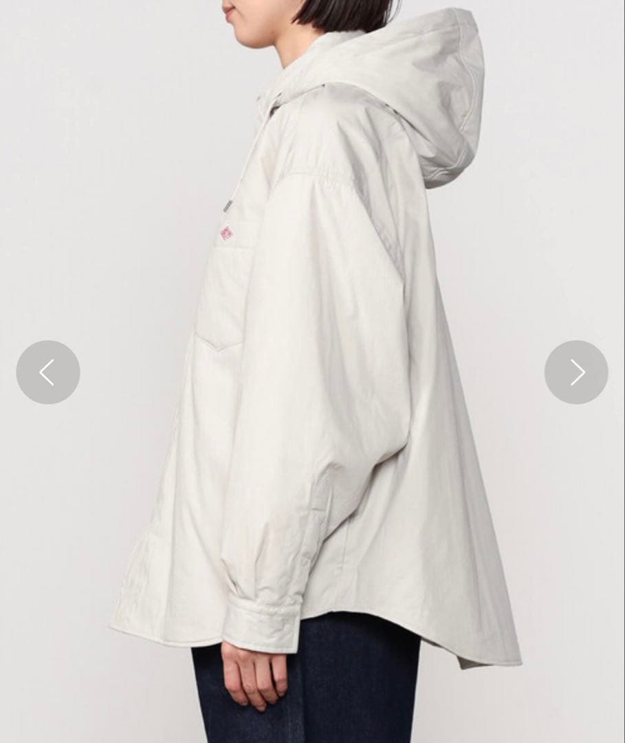 ダントン　インサレーション　フードシャツジャケット　アイボリー　36