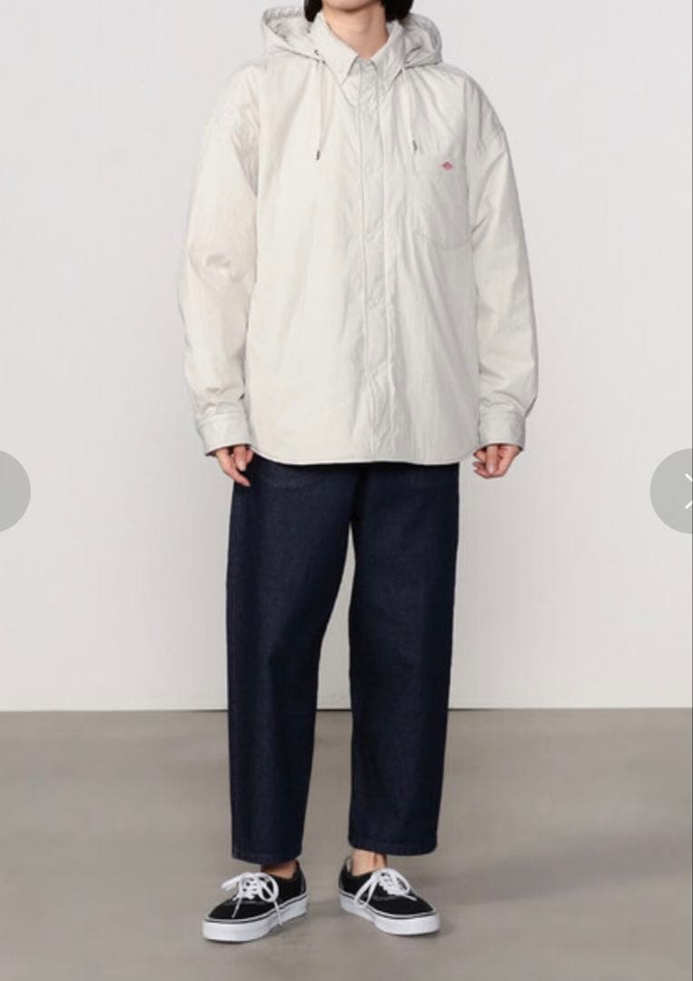 ダントン　インサレーション　フードシャツジャケット　アイボリー　36