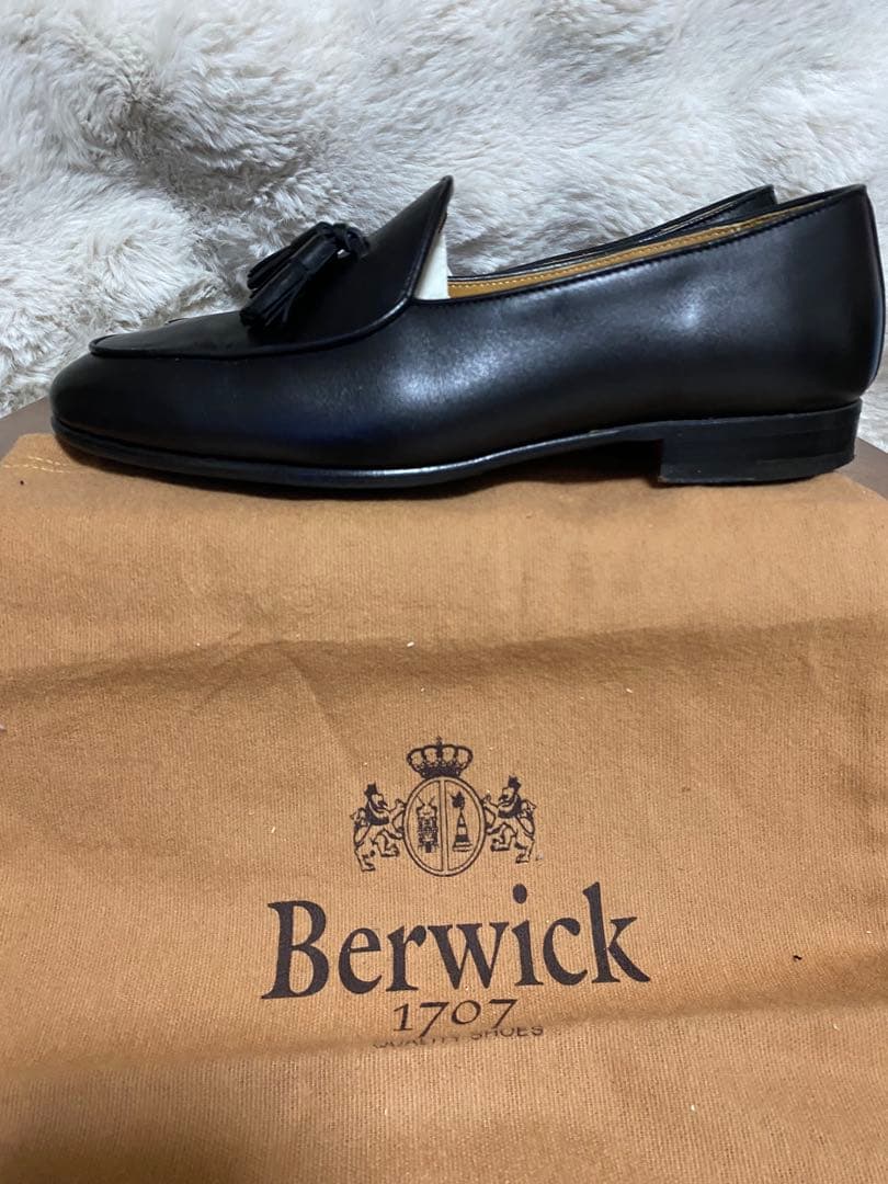 タイムセールBerwick ブラック タッセルローファー39