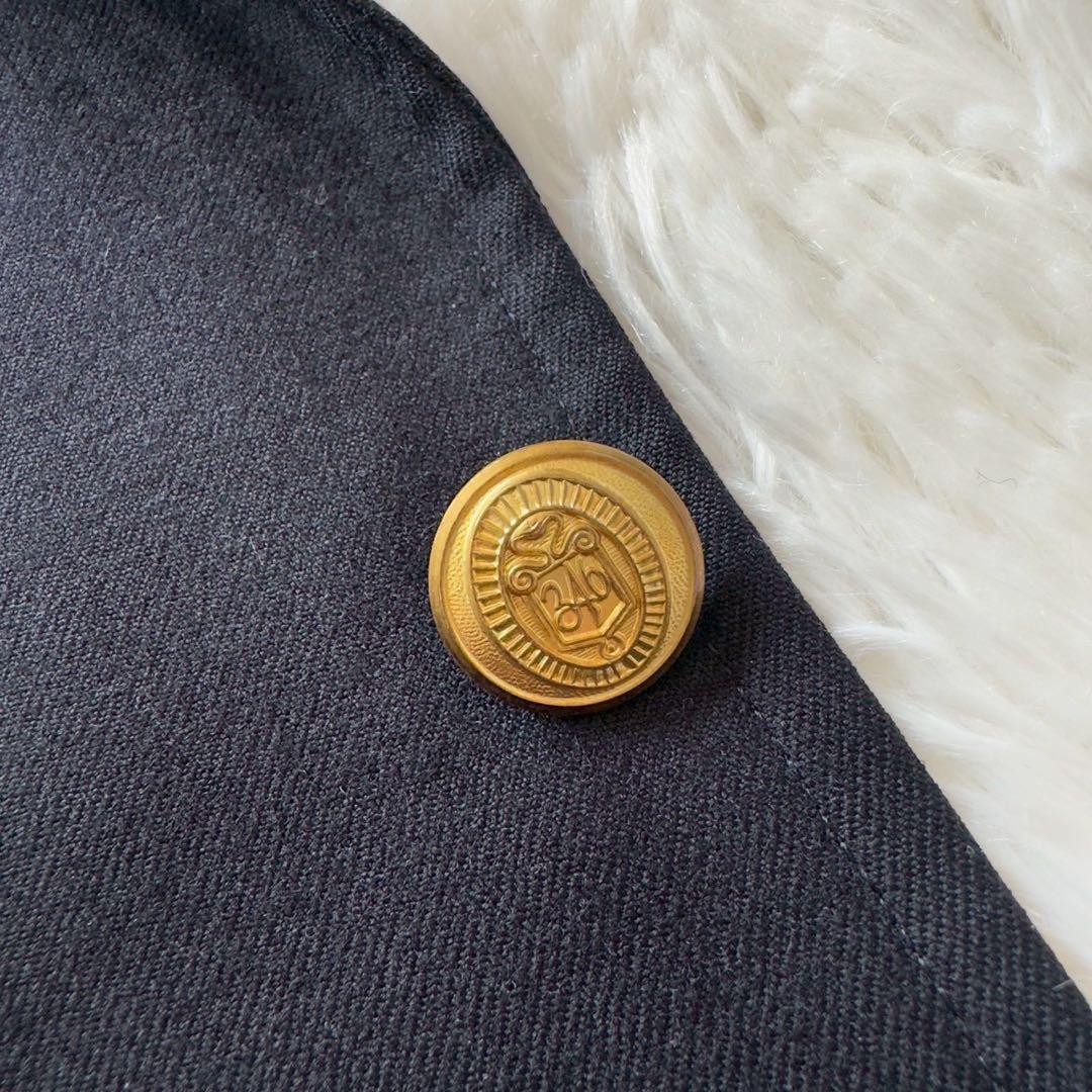 BROOKS BROTHERS ✨紺ブレ　ジャケット　段返り　ロゴ刻印　金ボタン