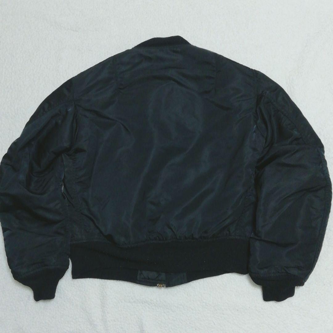 USA製 アルファインダストリーズ MA-1ジャケット(S)90s ブラック色