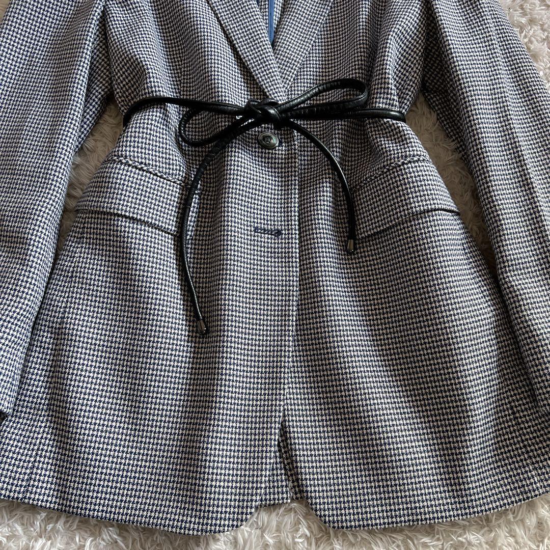 【TOMORROWLAND collection】ベルテッドジャケット チェック