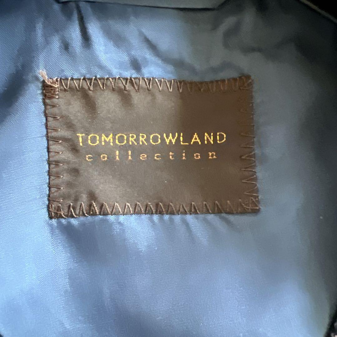 【TOMORROWLAND collection】ベルテッドジャケット チェック