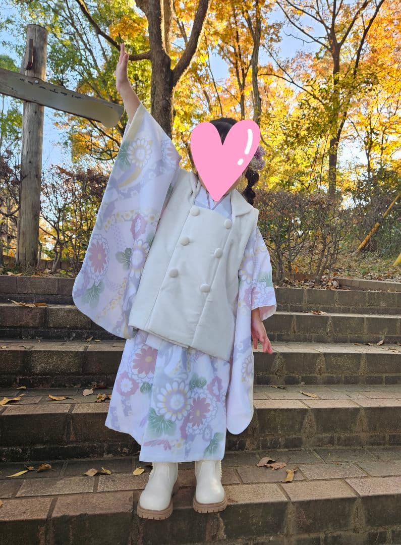 ✨美品✨❀KOHARU❀ ホワイト被布セット 七五三 3歳
