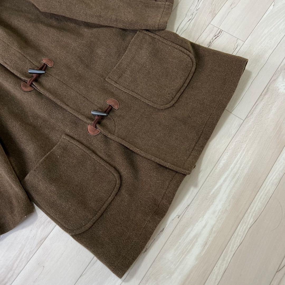 Dunhill ダンヒル ウールダッフルコート イングランド製 ヘリンボーン