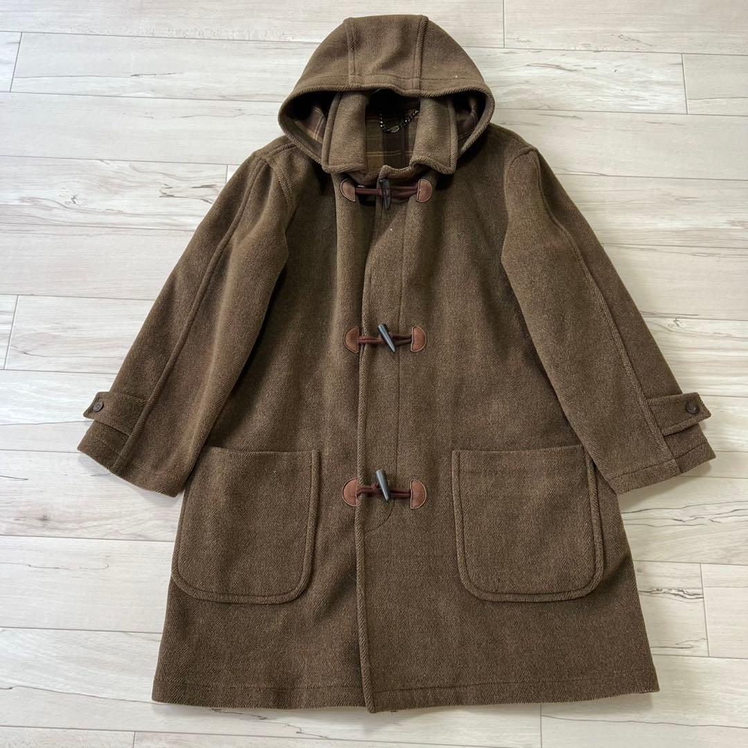 Dunhill ダンヒル ウールダッフルコート イングランド製 ヘリンボーン