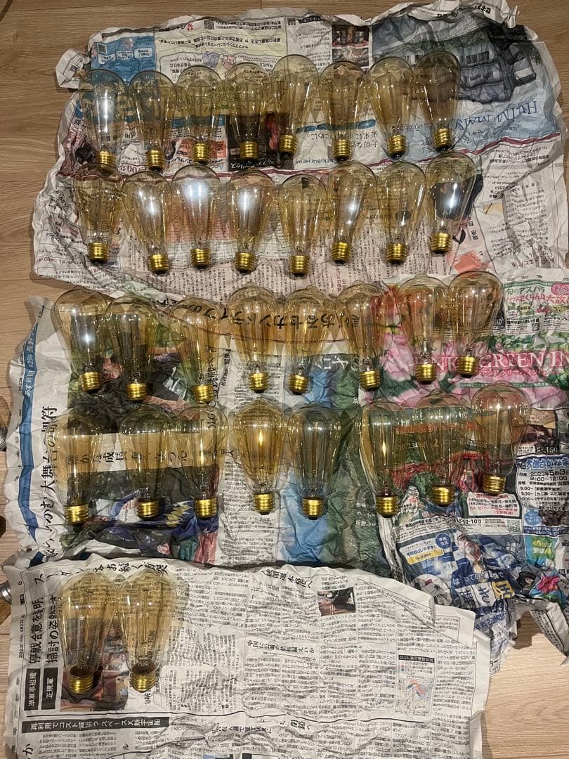 エジソン電球150球&ストリングライトまとめ売り（防雨型）