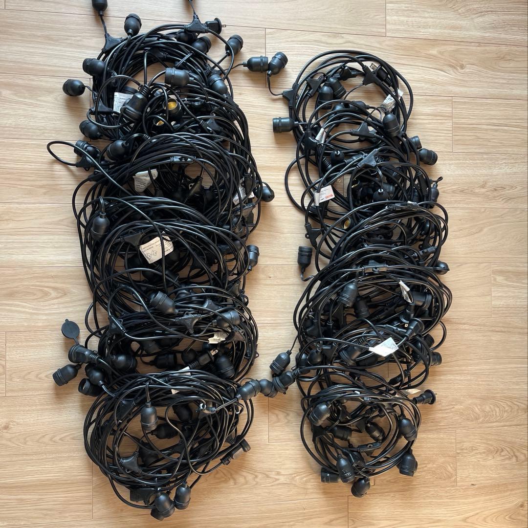 エジソン電球150球&ストリングライトまとめ売り（防雨型）