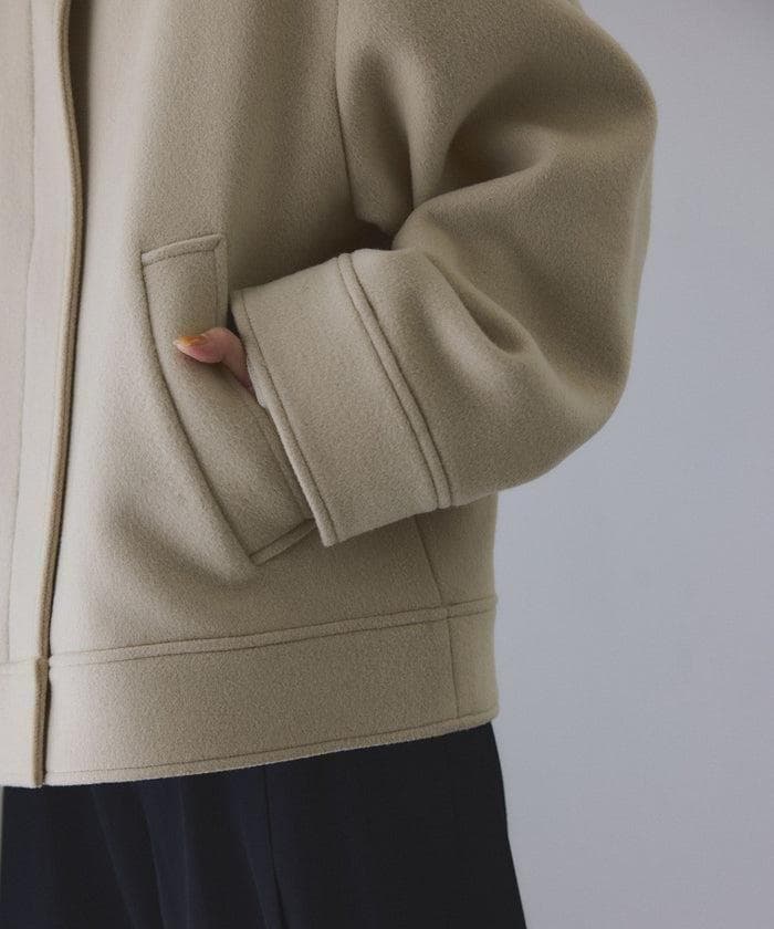 完売品 ADAM ET ROPE FEMME Super120'sウールブルゾン