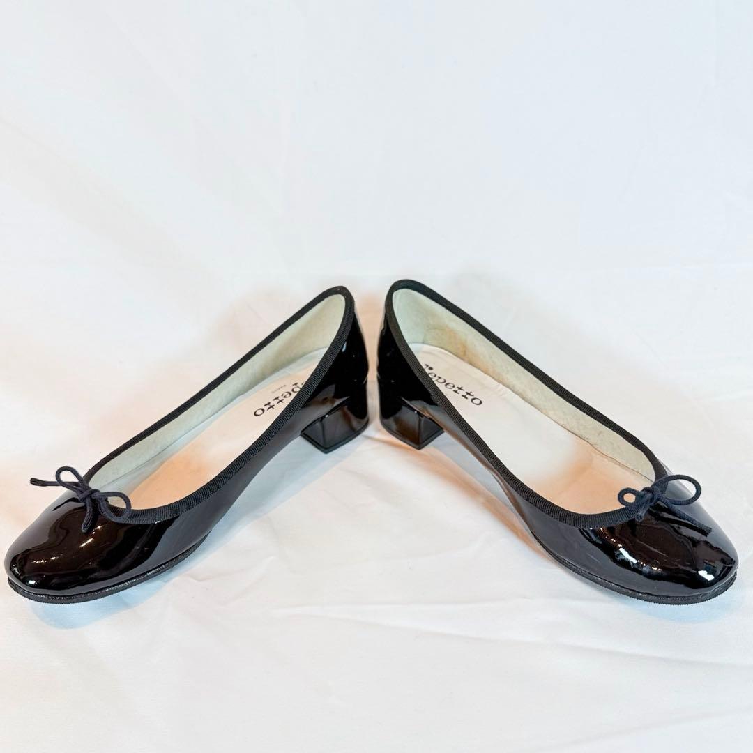 【美品】Repetto レペット カミーユ 黒 エナメル 39