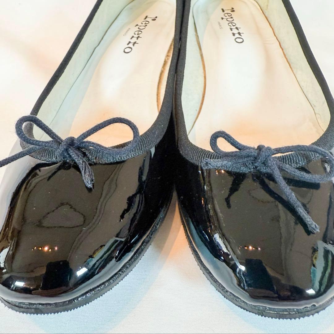 【美品】Repetto レペット カミーユ 黒 エナメル 39