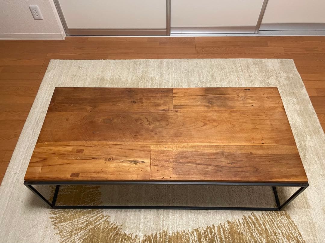 janeiro　IDEE イデー ローテーブル チーク古材アイアン