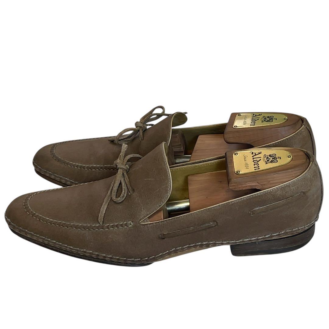 阿呆鳥HERMESスムースレザードライビングシューズ　サンドベージュ　40