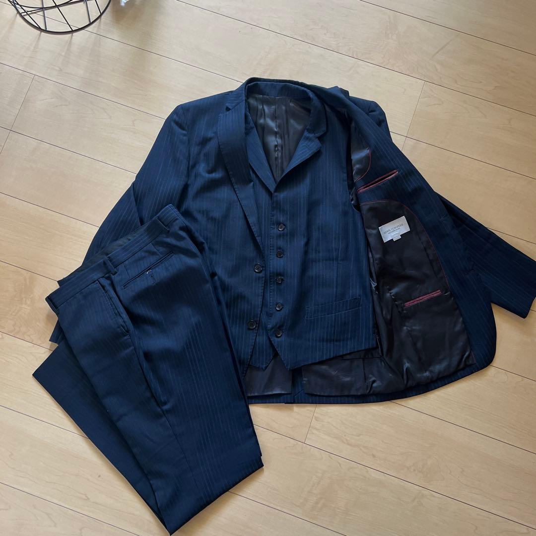 MEN'S TENORAS ネイビー 3ピーススーツ LLARGEサイズ