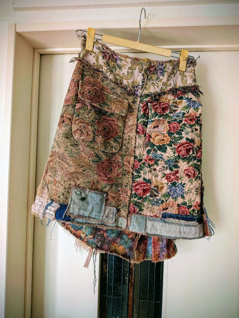 sunao kuwahara 多色ゴブラン織りデニムスカート