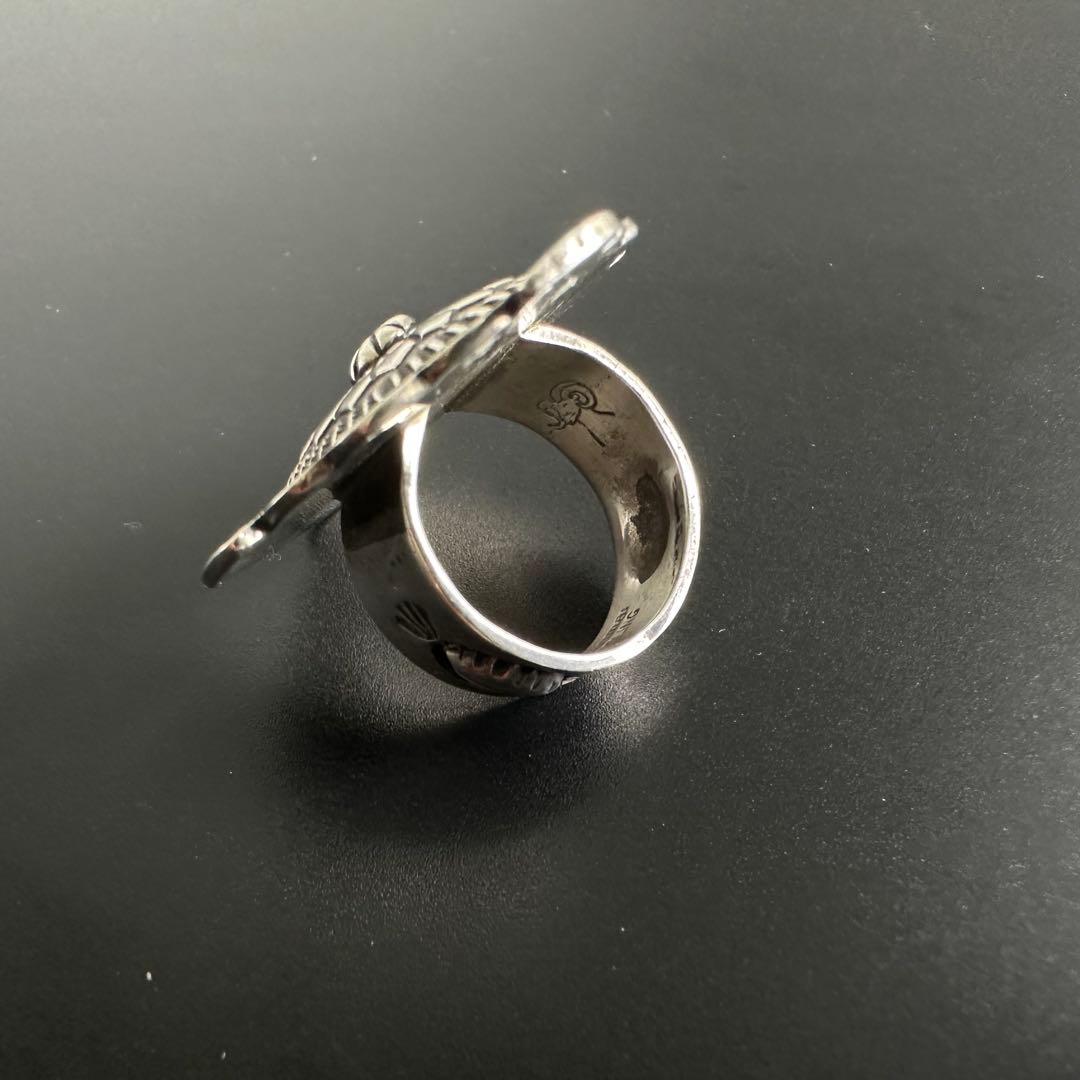 Navajo Darrell cadman スタンプワーク リング 12号