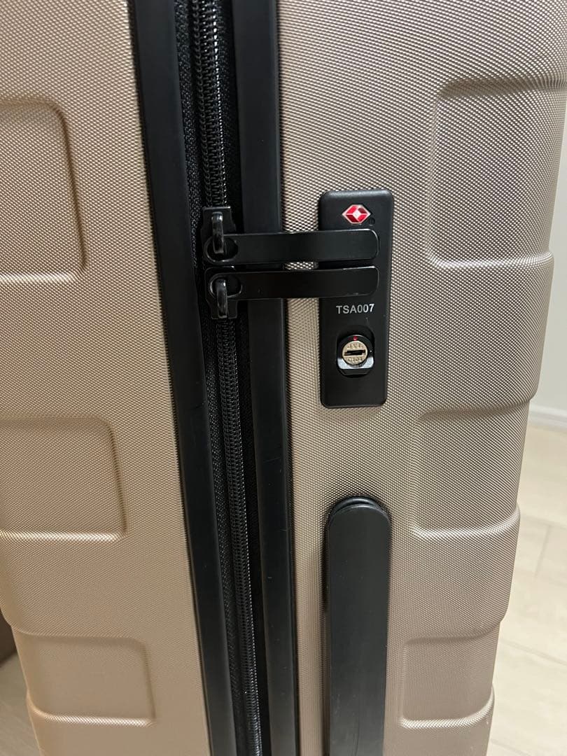 MUJI 無印良品　ハードキャリーケース（７５Ｌ） ベージュ　鍵付き
