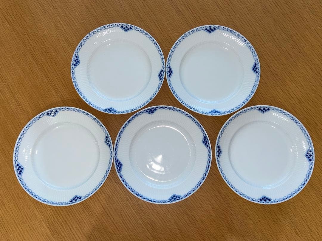ロイヤルコペンハーゲンプリンセスブルー ディーププレート５枚