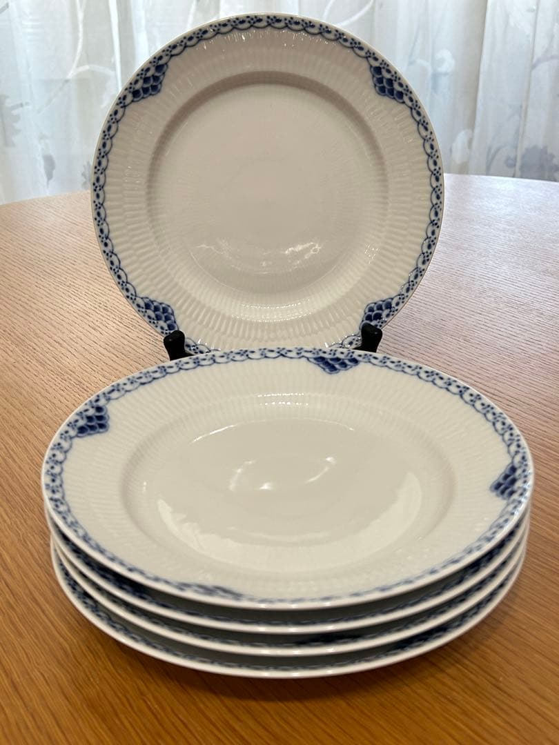 ロイヤルコペンハーゲンプリンセスブルー ディーププレート５枚
