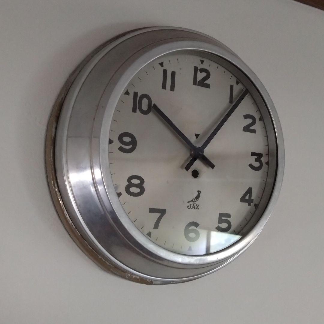 フランス アンティーク インダストリアル JAZ 壁掛け時計　クオーツ　クロック