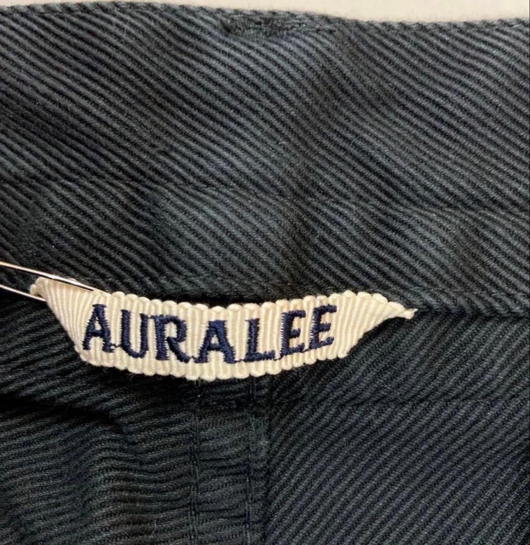 AURALEE オーラリー フィンクスモールスキン ワイドパンツ 黒 4