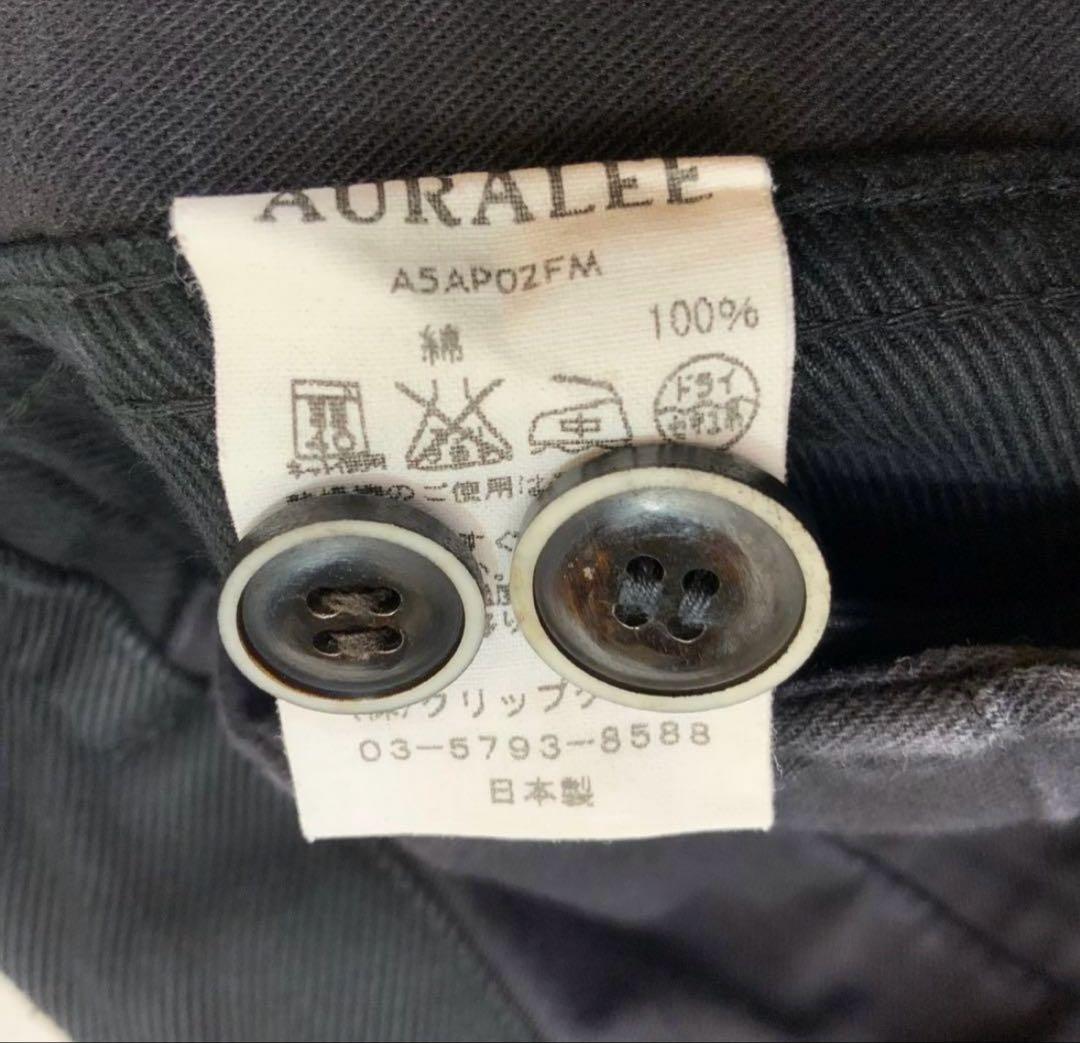 AURALEE オーラリー フィンクスモールスキン ワイドパンツ 黒 4