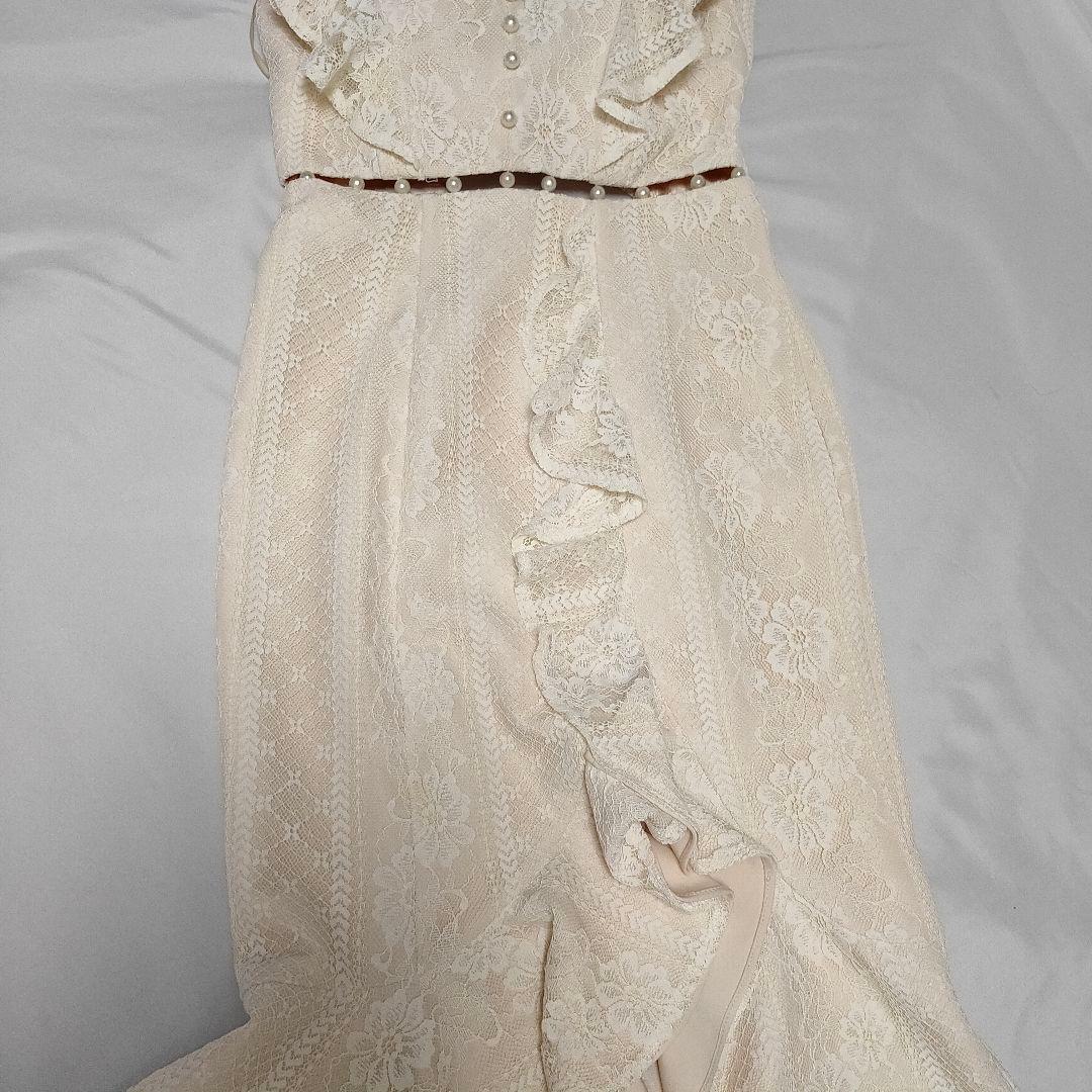 【大人可愛い♡】ROBEdeFLEURS 総レースｘパールフリルマーメイドドレス