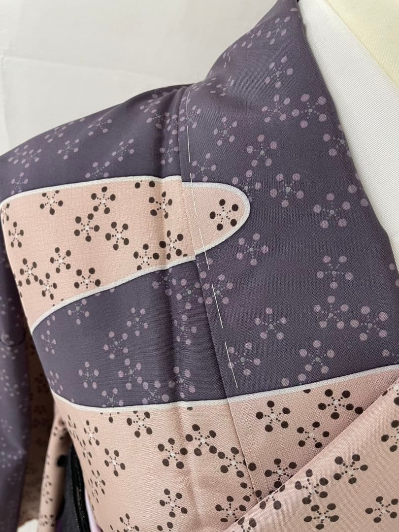 お見分け済　新品未使用　大島紬創作訪問着と袋帯