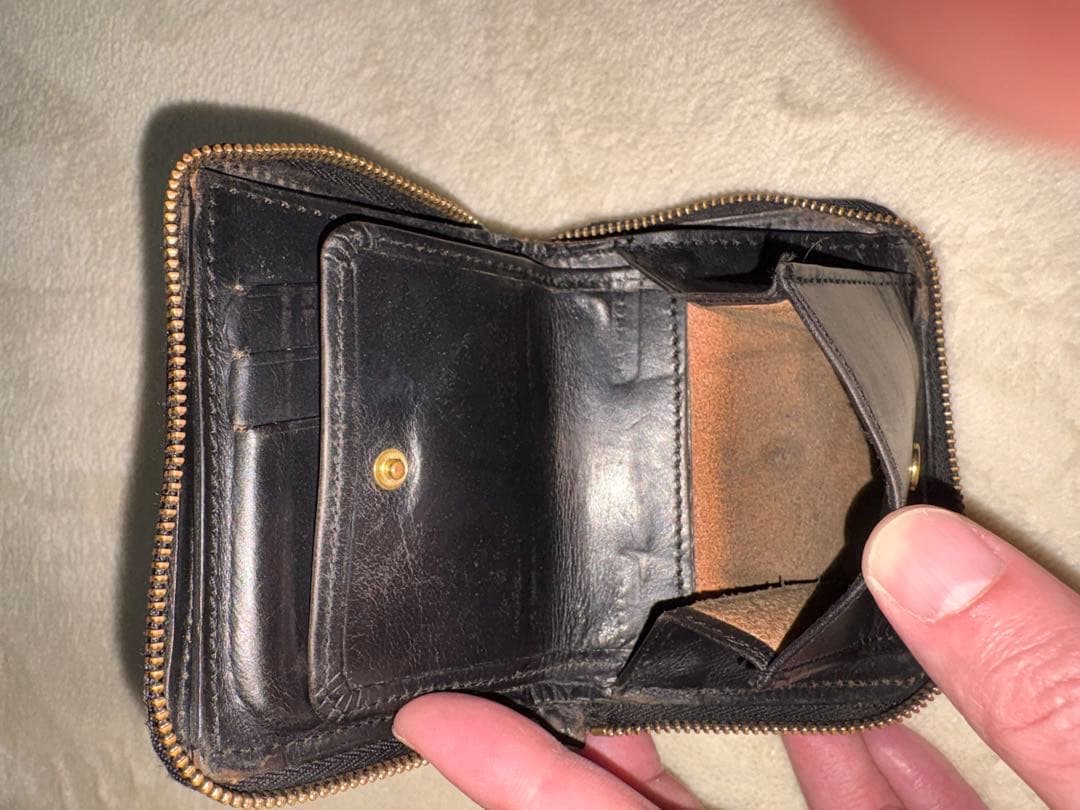 GLEN ジップアラウンドスモールウォレット　ブラック