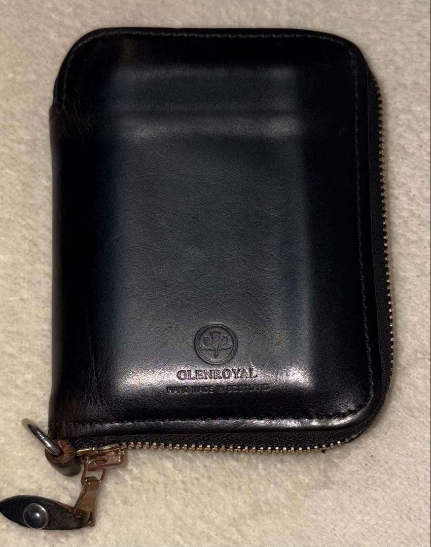 GLEN ジップアラウンドスモールウォレット　ブラック