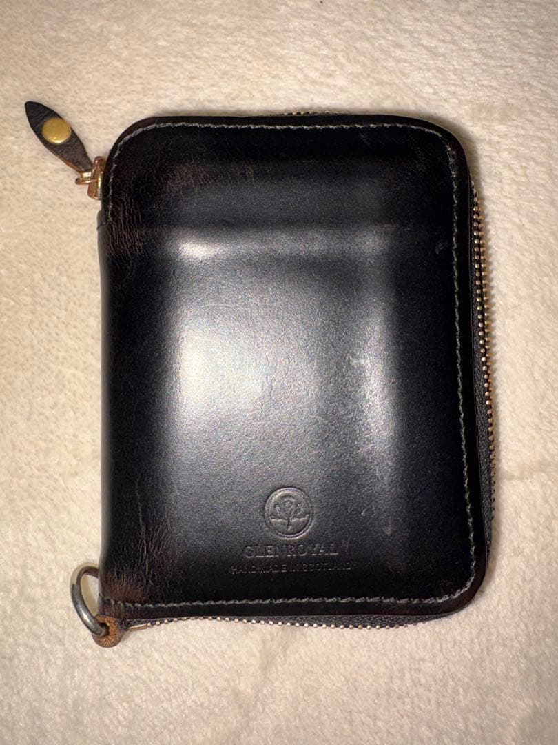 GLEN ジップアラウンドスモールウォレット　ブラック