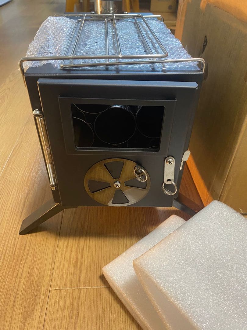 ブラック 薪ストーブ 小型 コンパクト キャンプ アウトドア 暖房